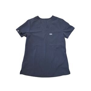 Figs Catarina One-Pocket Scrub Top CHARCOAL XS